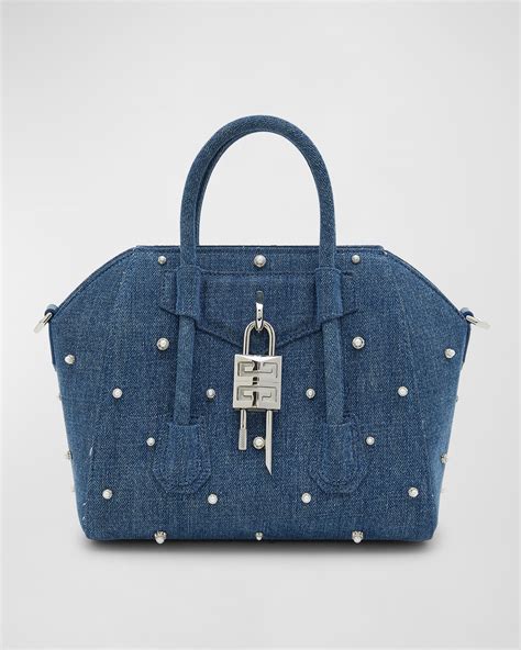 givenchy antigona small a4|mini antigona lock denim tote bag.